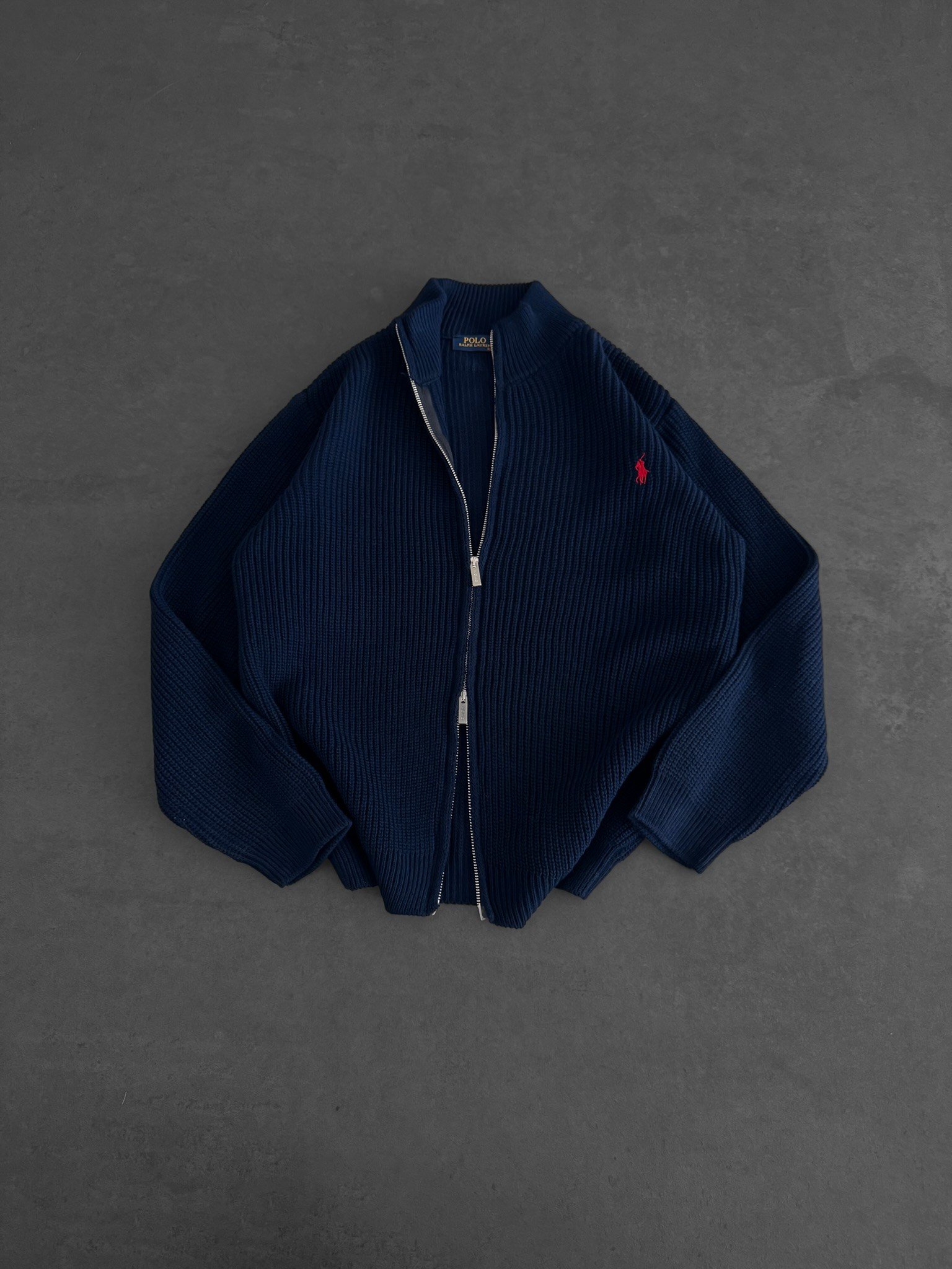 LACİVERT POLO TRİKO HIRKA