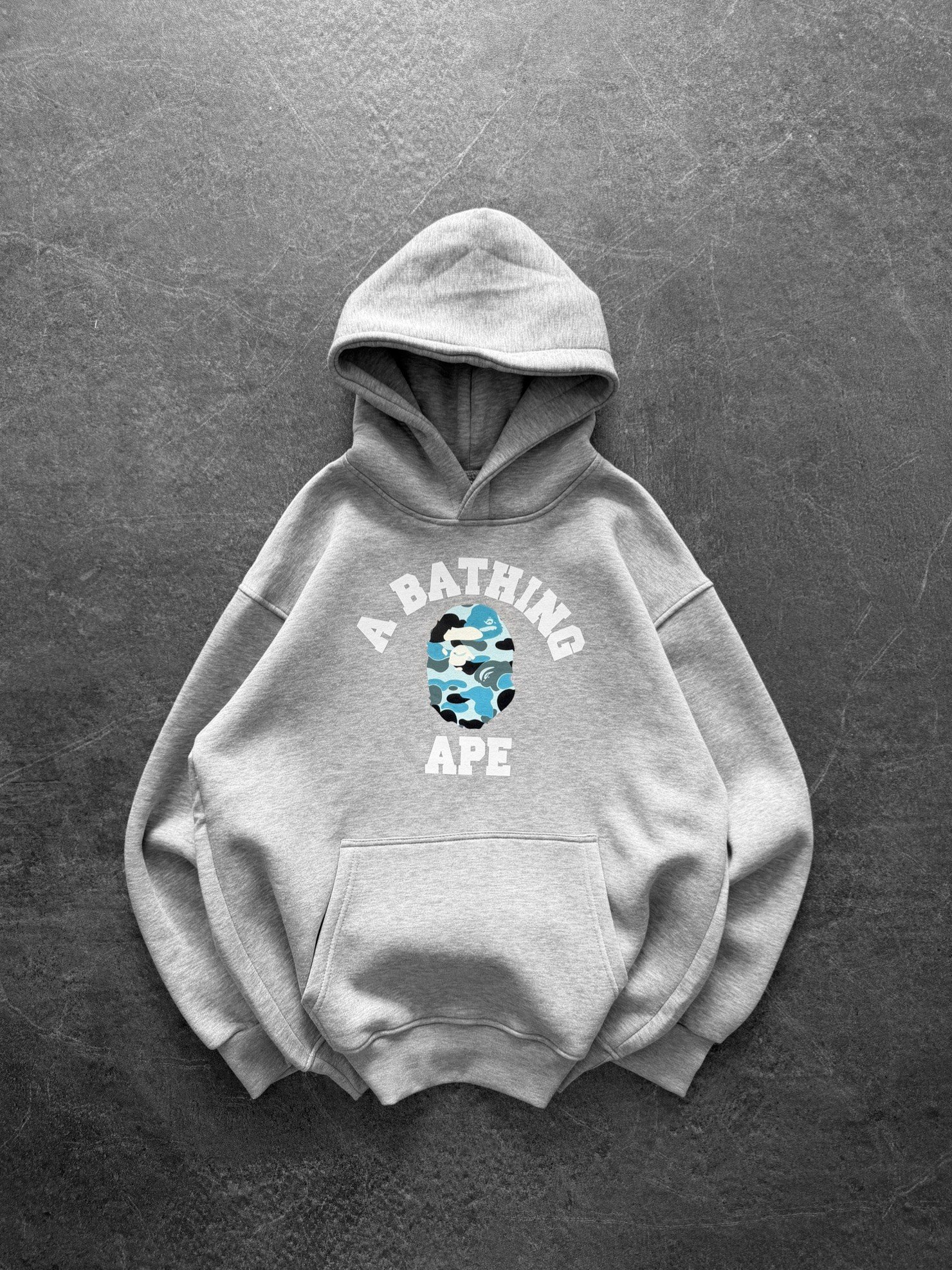 MAVİ BASKI GRİ BAPE SWEAT