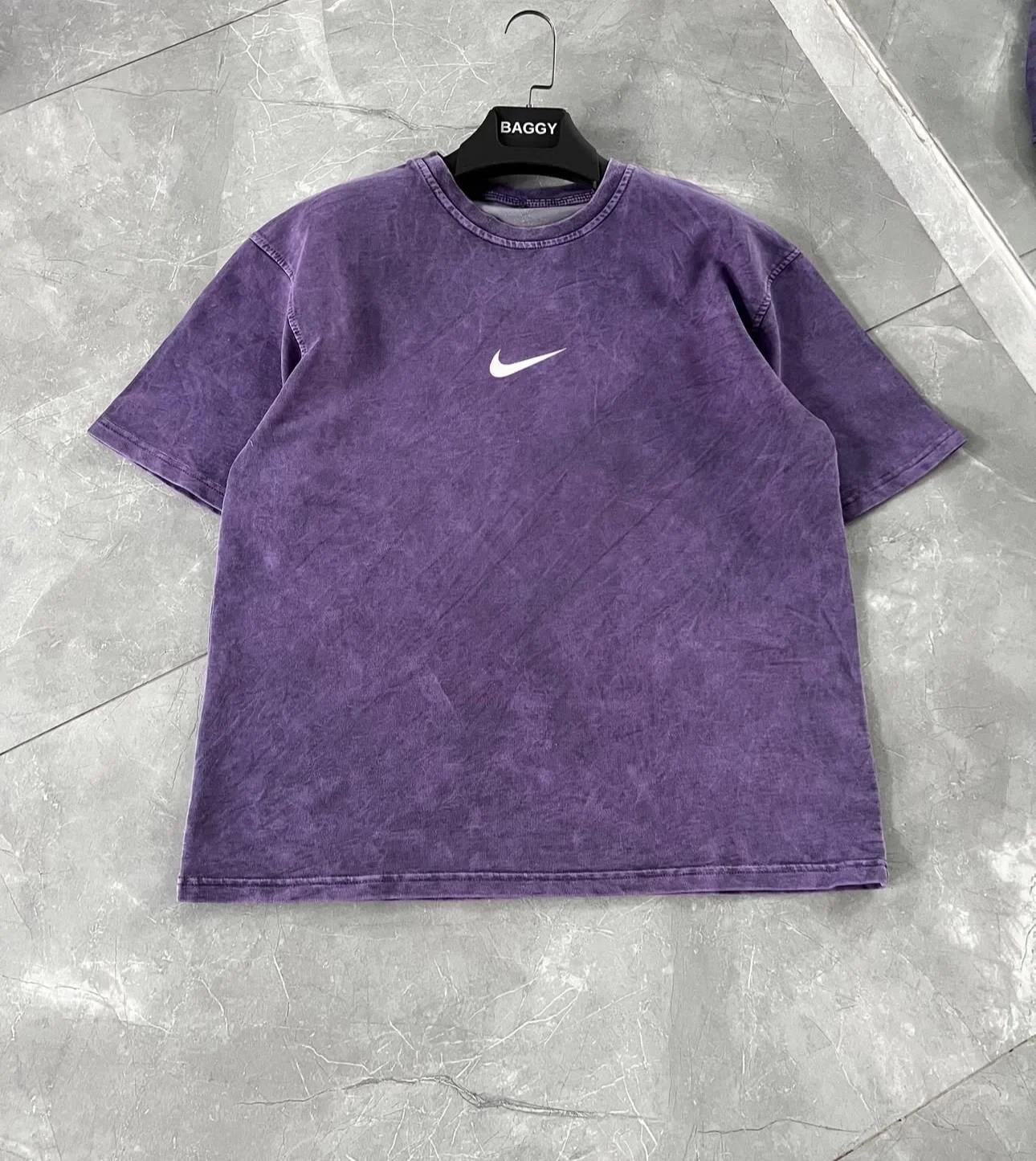 Mor Yıkama Logo Nk Tshirt