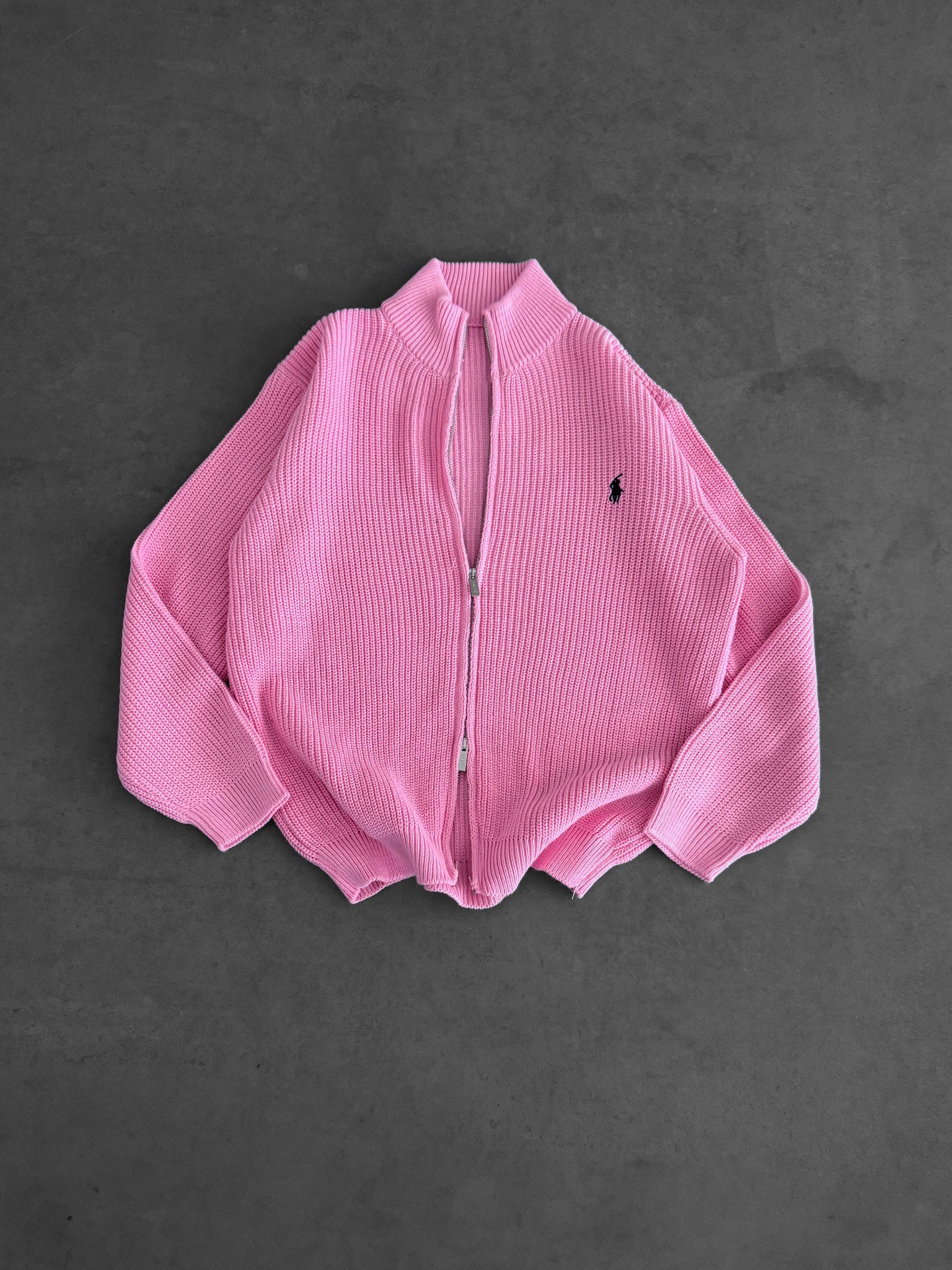 PEMBE POLO TRİKO HIRKA
