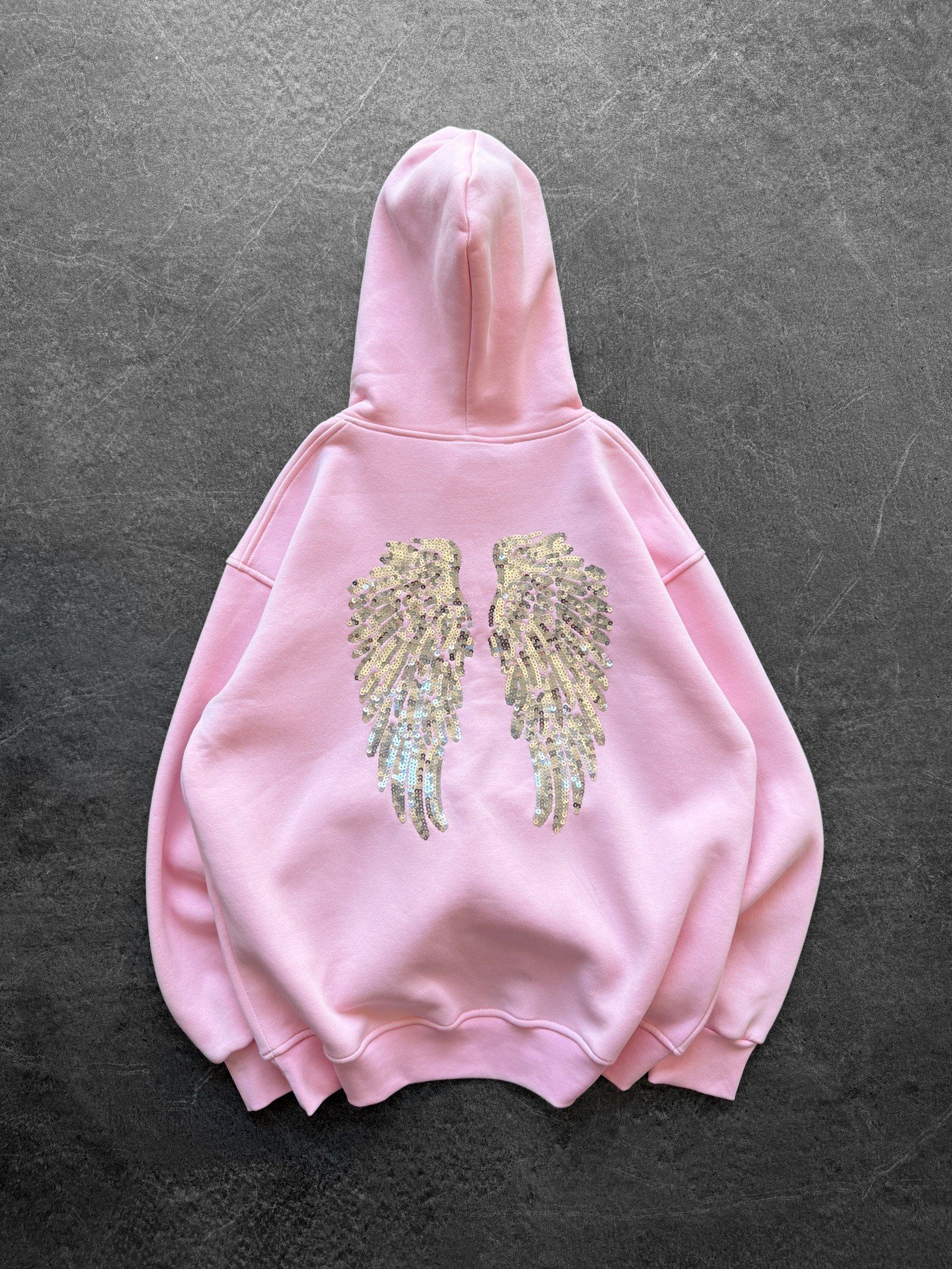 PEMBE PULLU KANAT SWEAT
