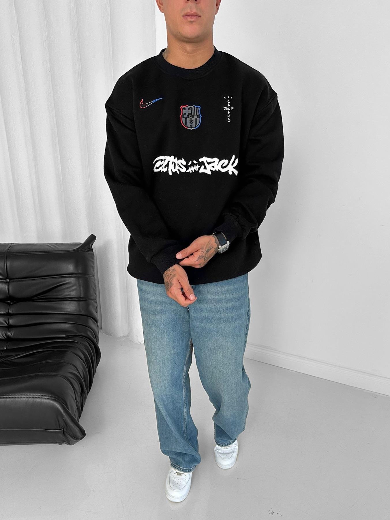 Siyah Cactüs Barça Sweat