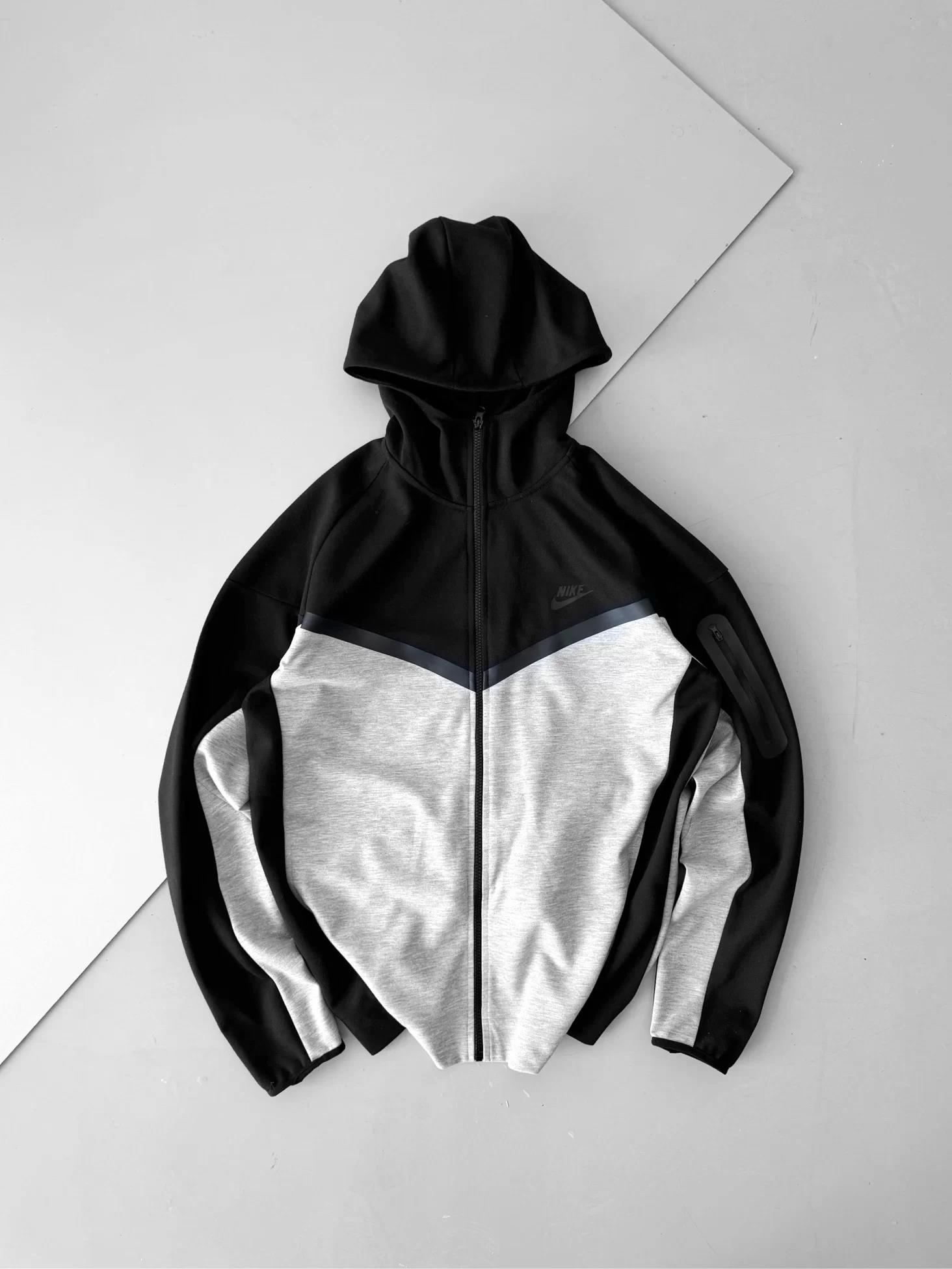 Siyah-Gri Nike Tech Hırka
