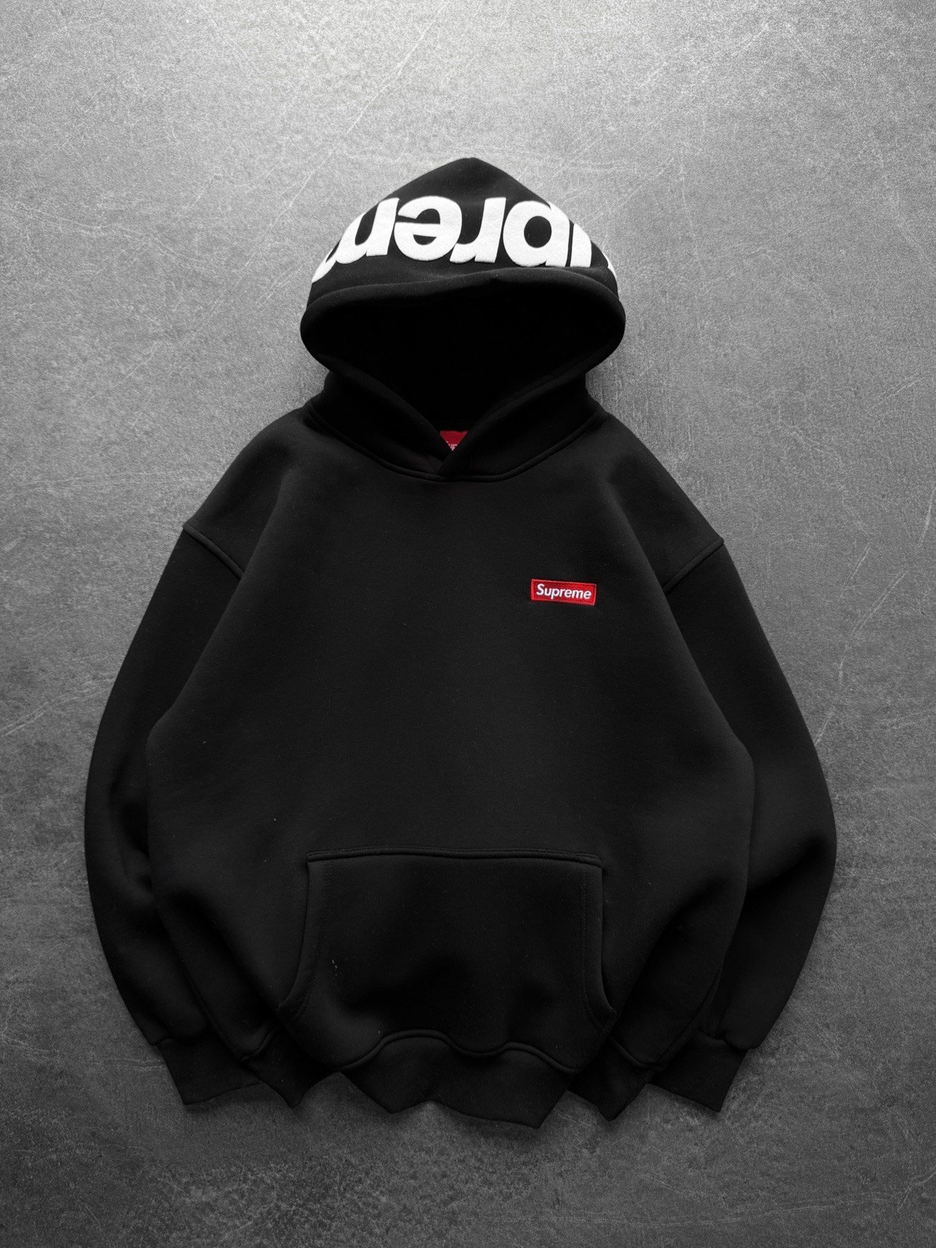 SİYAH SUPREME KAPŞONLU SWEAT