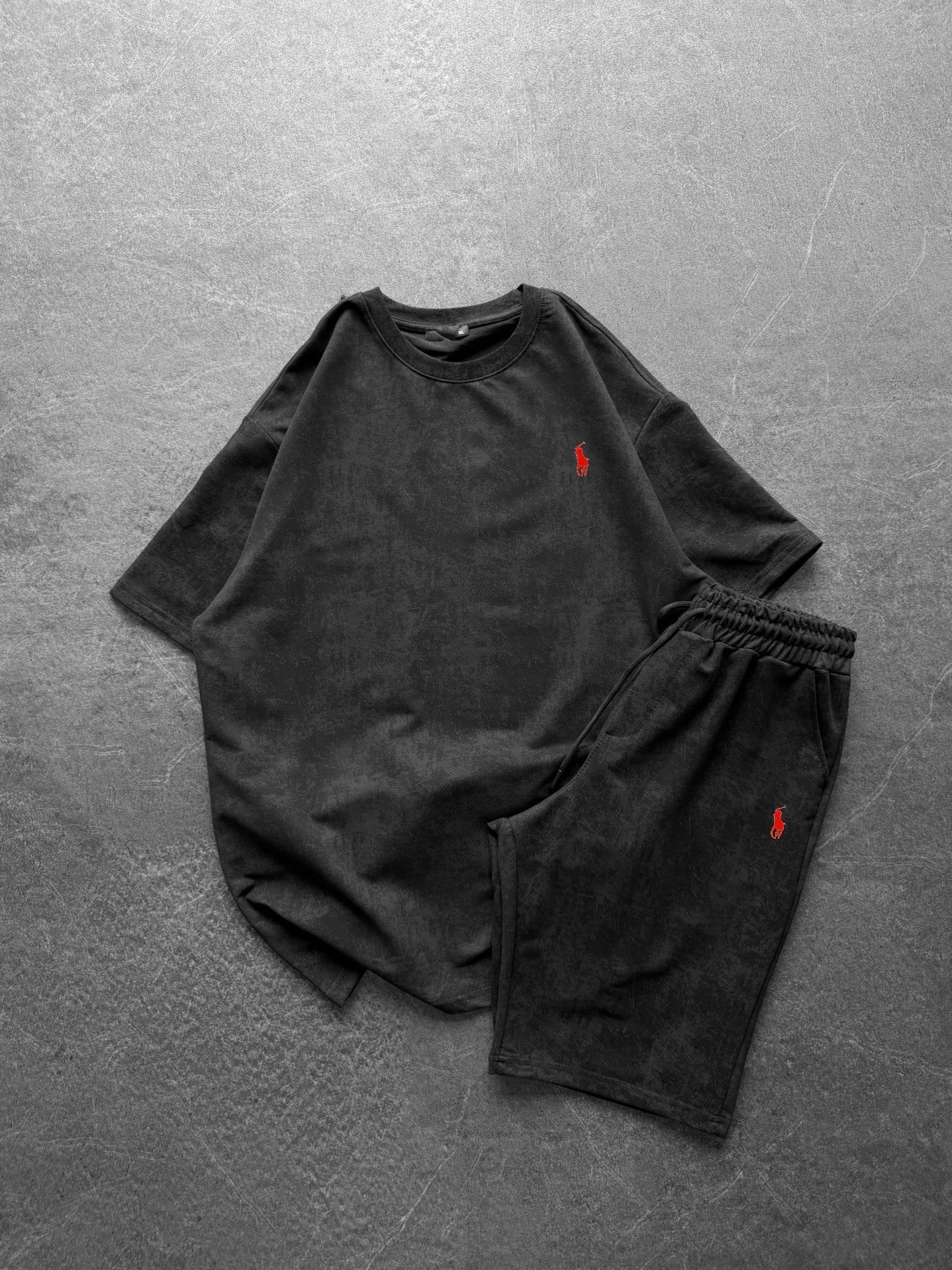 SİYAH SWM ŞORTLU POLO TAKIM