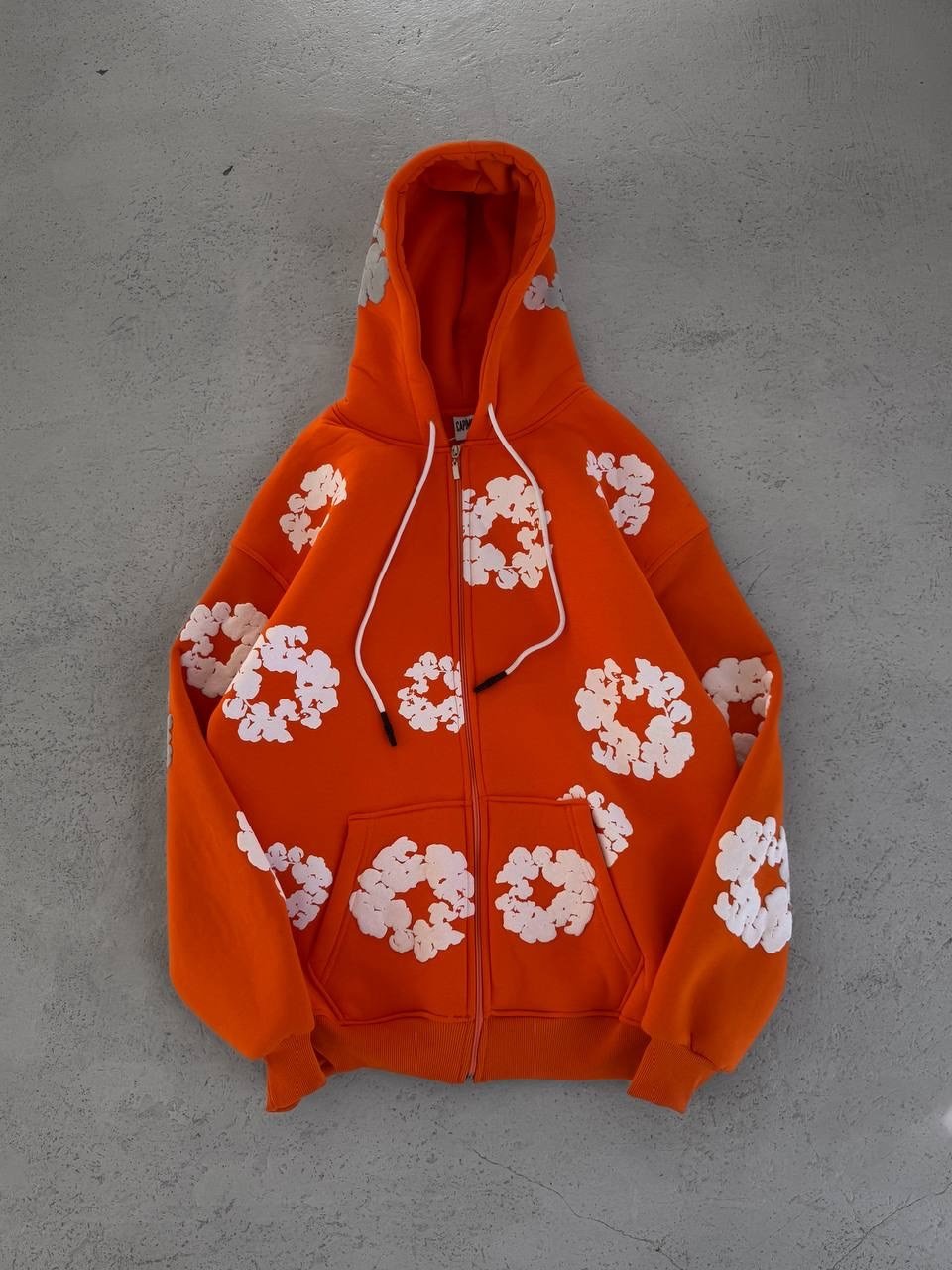 TURUNCU DENİM TEARS HIRKA