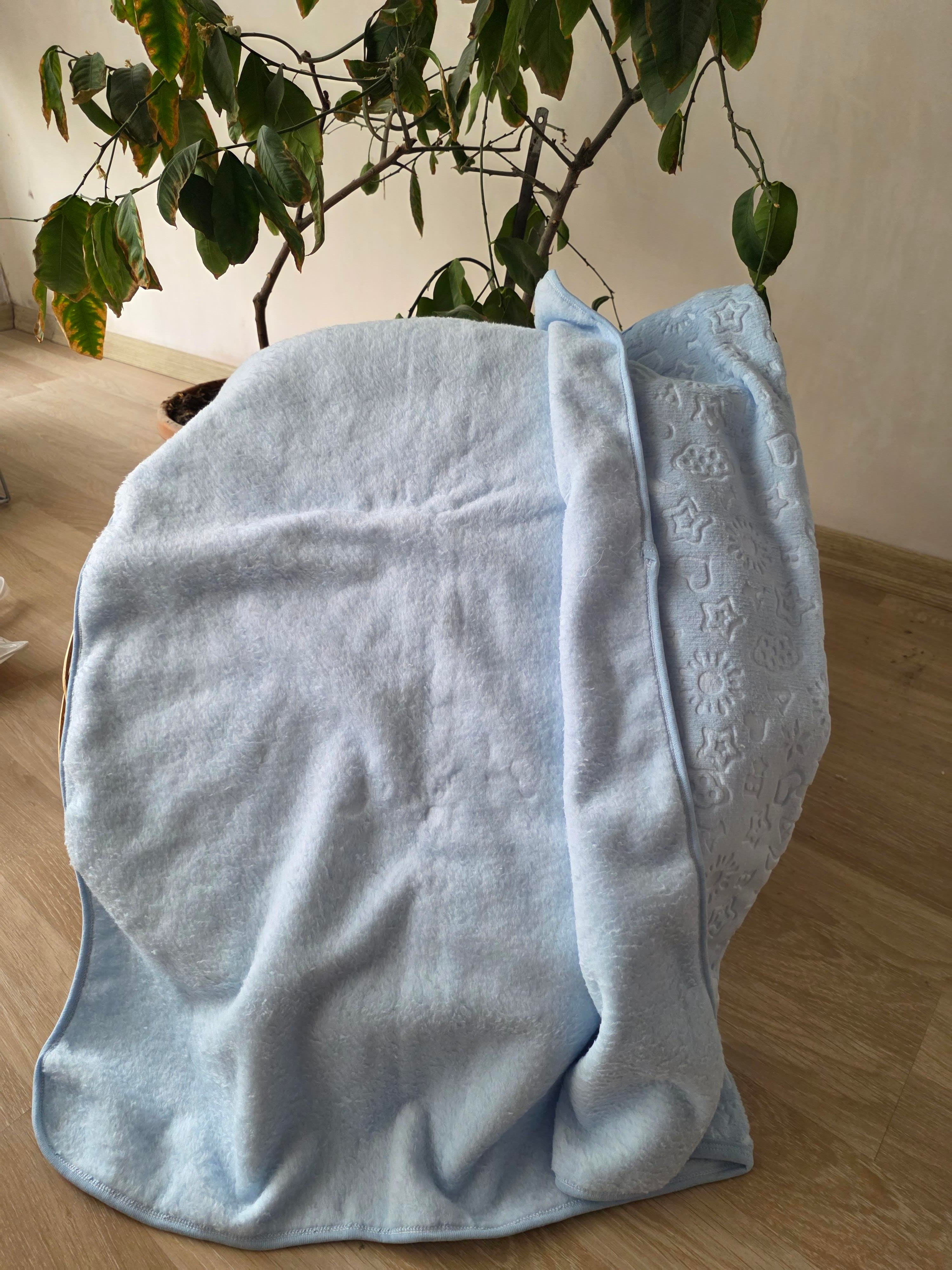 embos mavi bebek battaniyesi 90x120 cm 0-12 ay