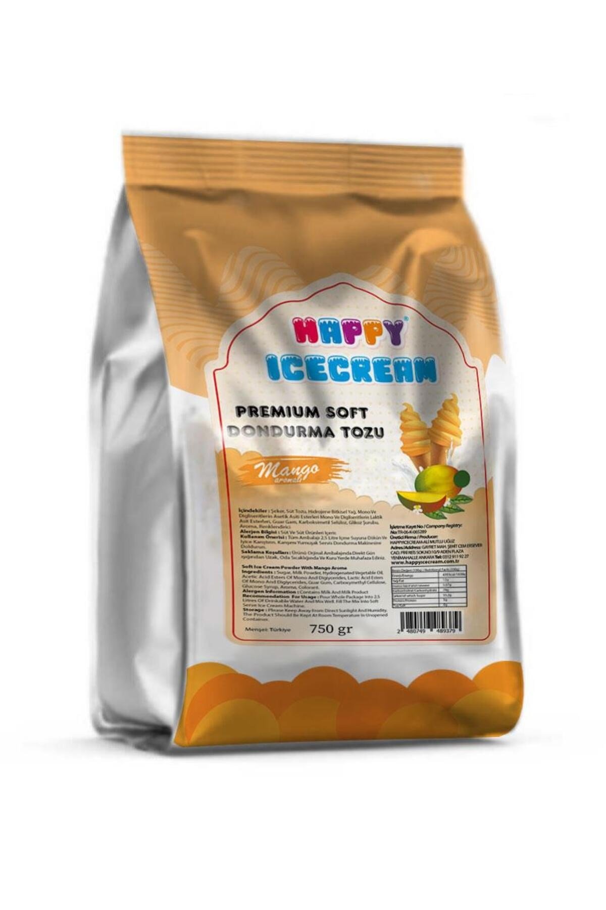Premium Mango Soft Dondurma Tozu 750 gr