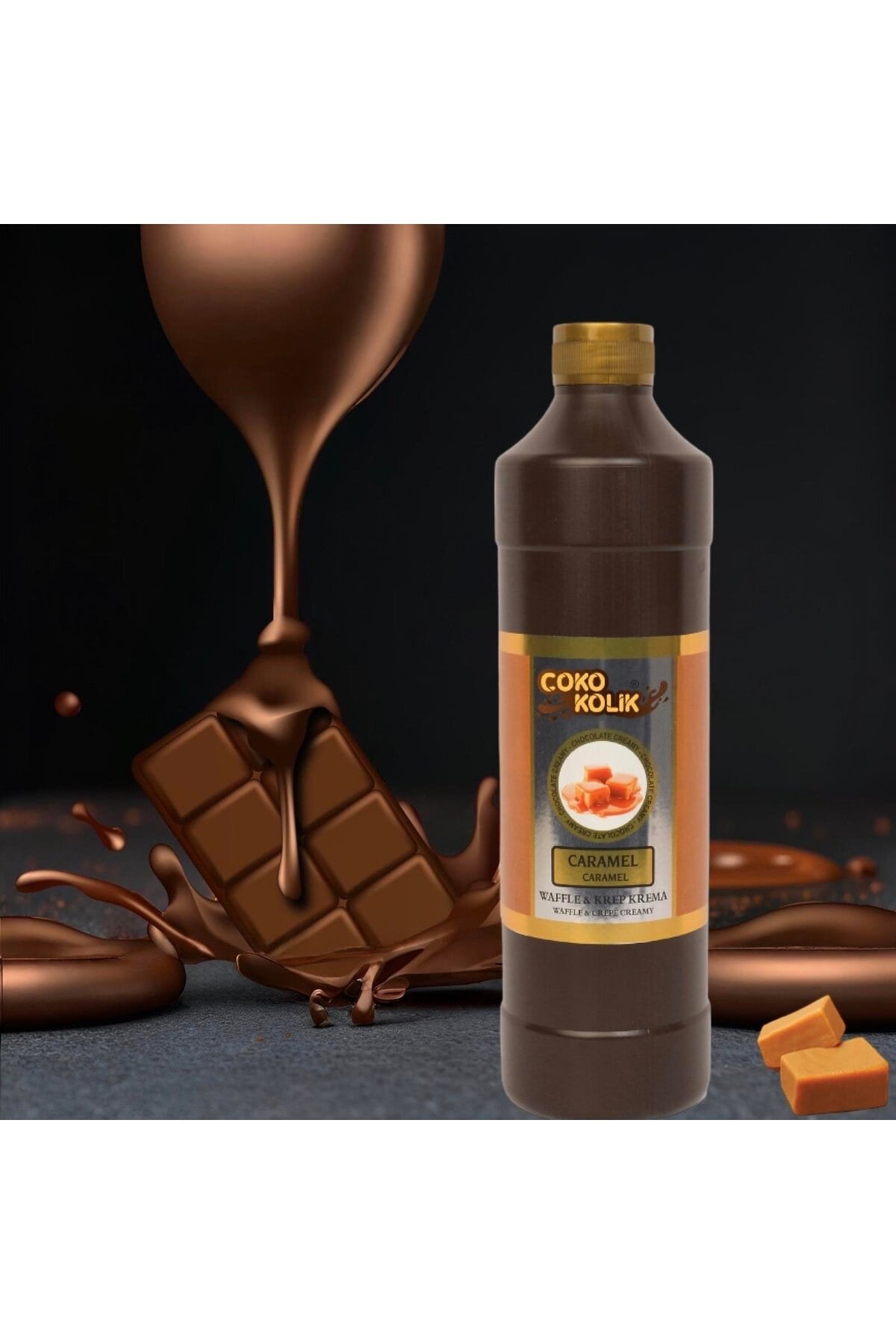 Waffle-Krep-Dondurma Sosu Karamel 1 Kg