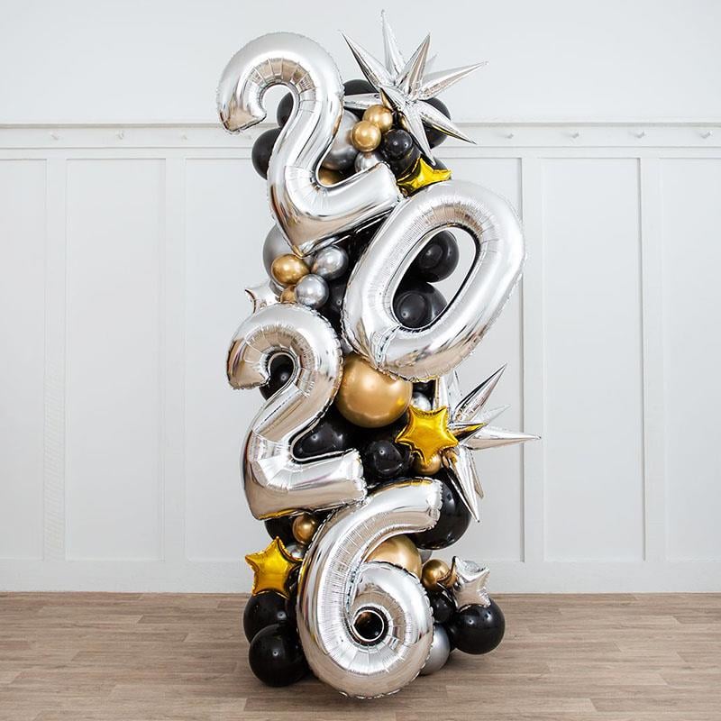 2027 Rakam Balon Sütun Süsleme
