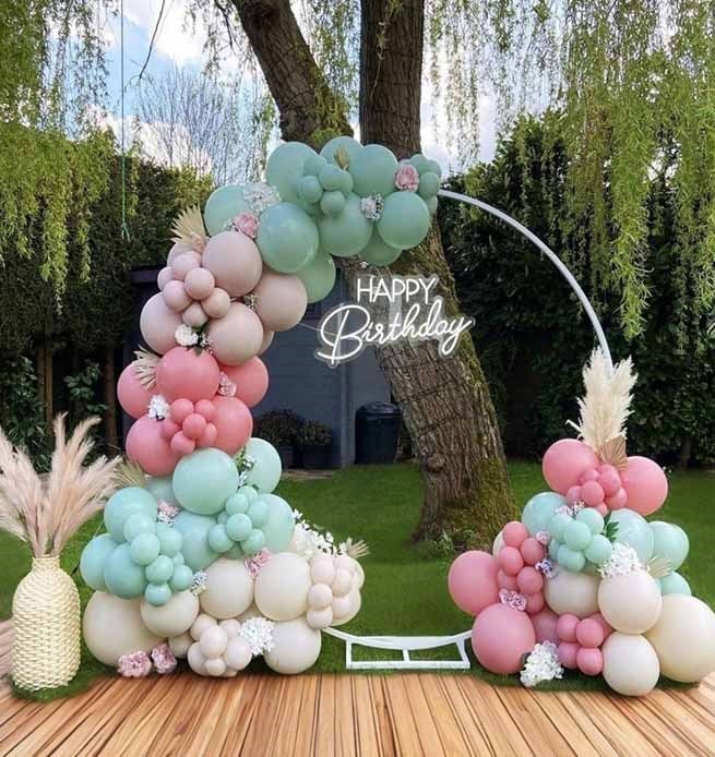 Bohem Çember Balon Arka Fon