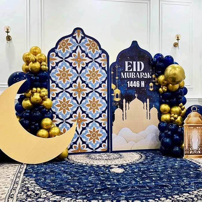 Desenli İslami Motifli Ramazan Bayramı Sahne Dekoru