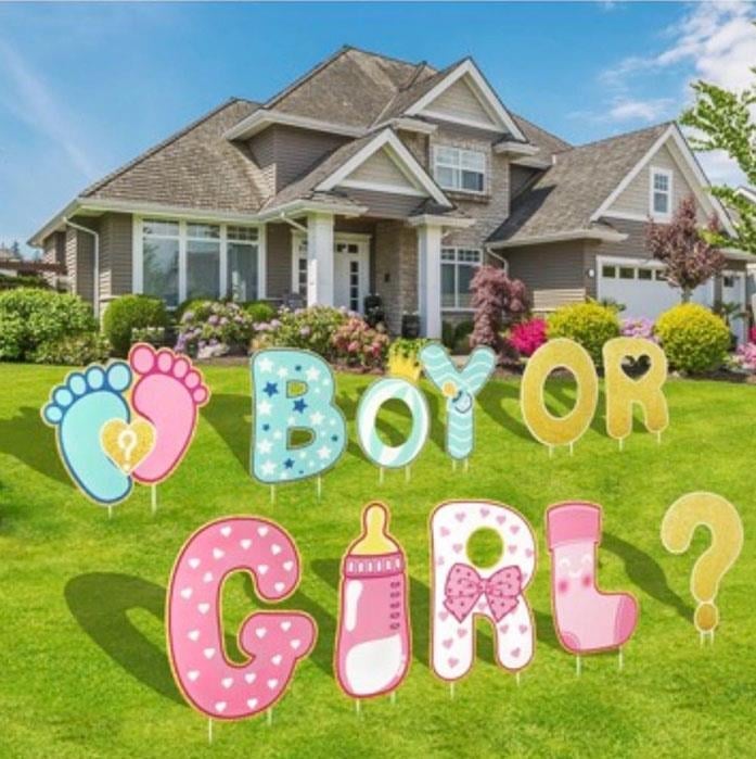 Gender Reveal Party Harf Süsleme