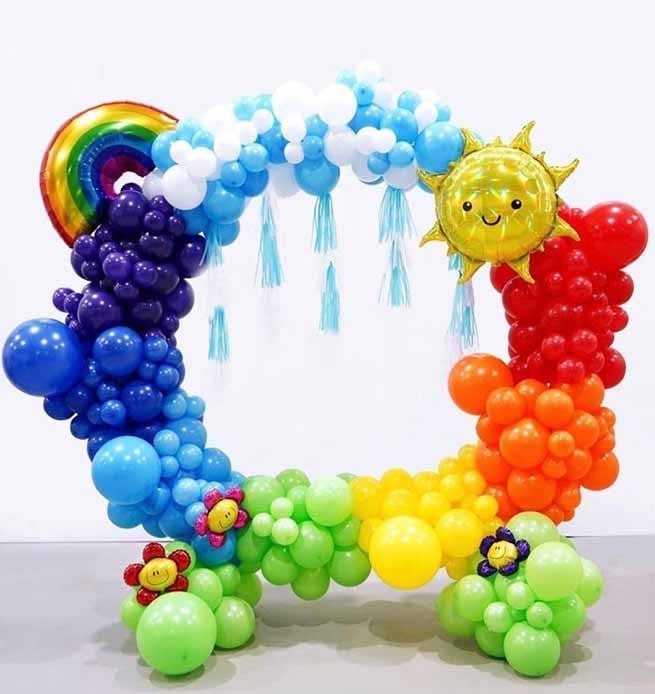 Gökkuşağı Balon Zincir Tag