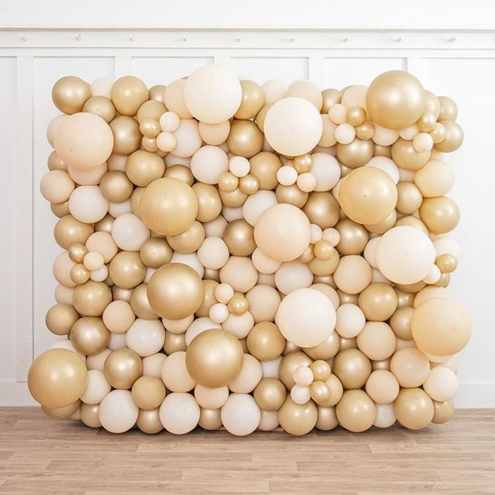Gold Renkli Balon Duvarı