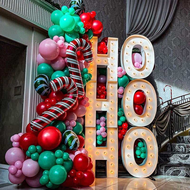 HO HO HO Yılbaşı Balon Süsleme