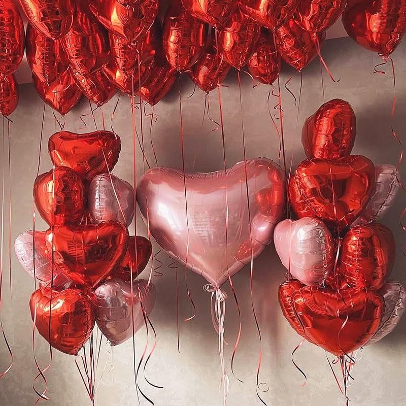 Kalp Uçan Balon Buketi