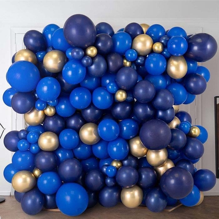 Lacivert Gold Balon Duvarı