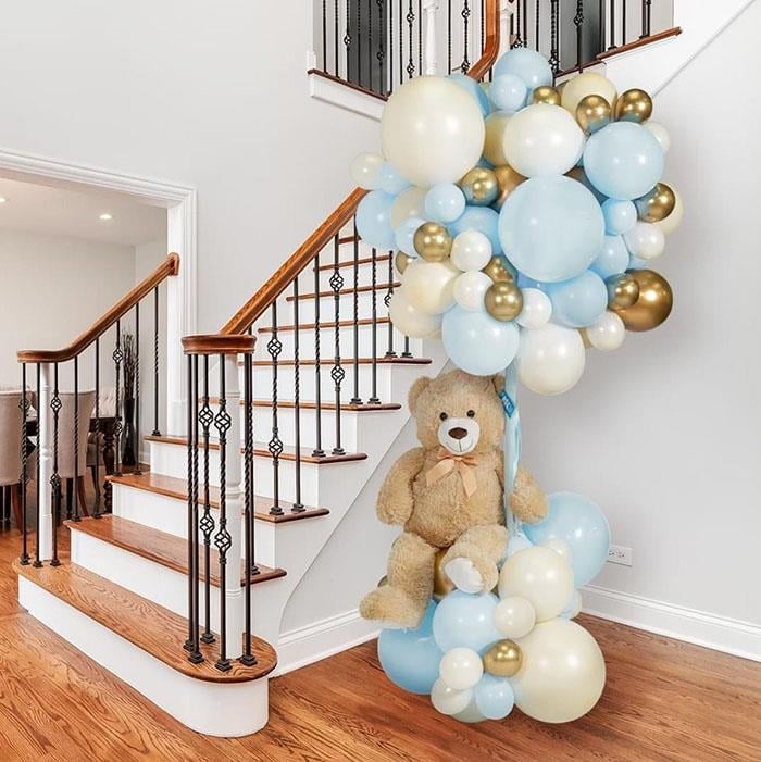 Mavi Gold Ayıcıklı Balon Paraşütü