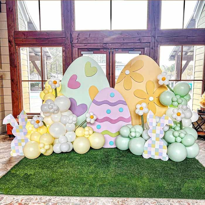 Paskalya Yumurta Tavşan Temalı Pastel Balon Süsleme Konsepti