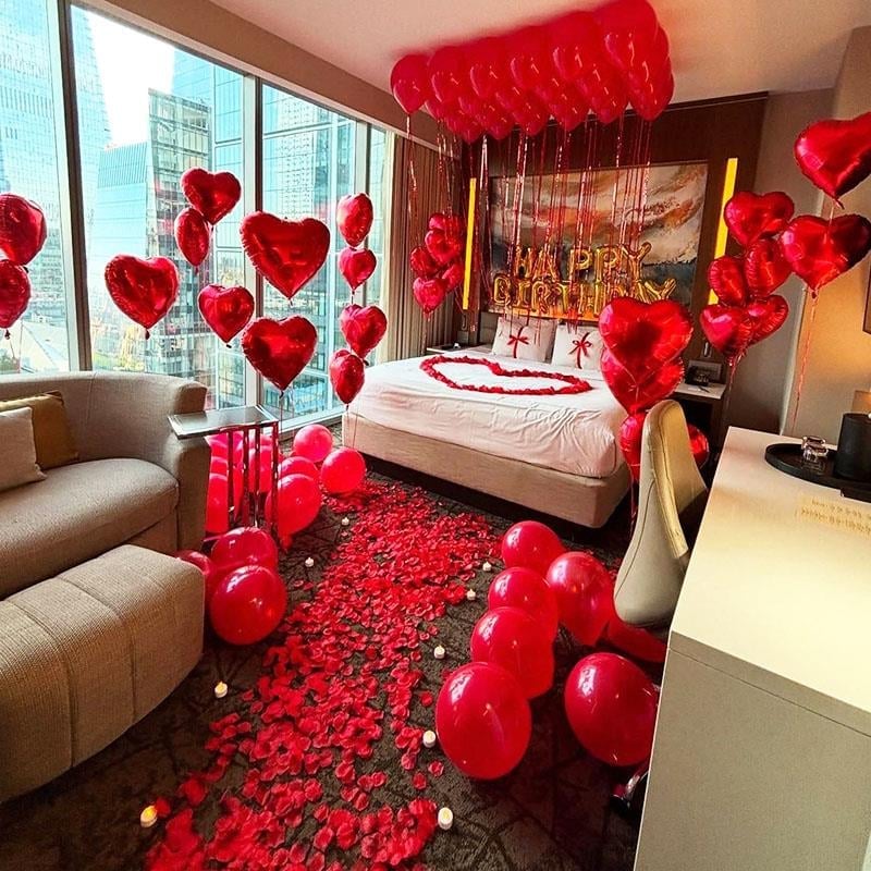 Sevgiliye Sürpriz Balon Süsleme