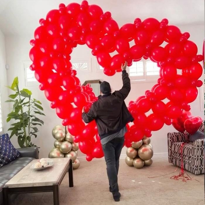 Sevgiliye Sürpriz Kalp Folyo Balon