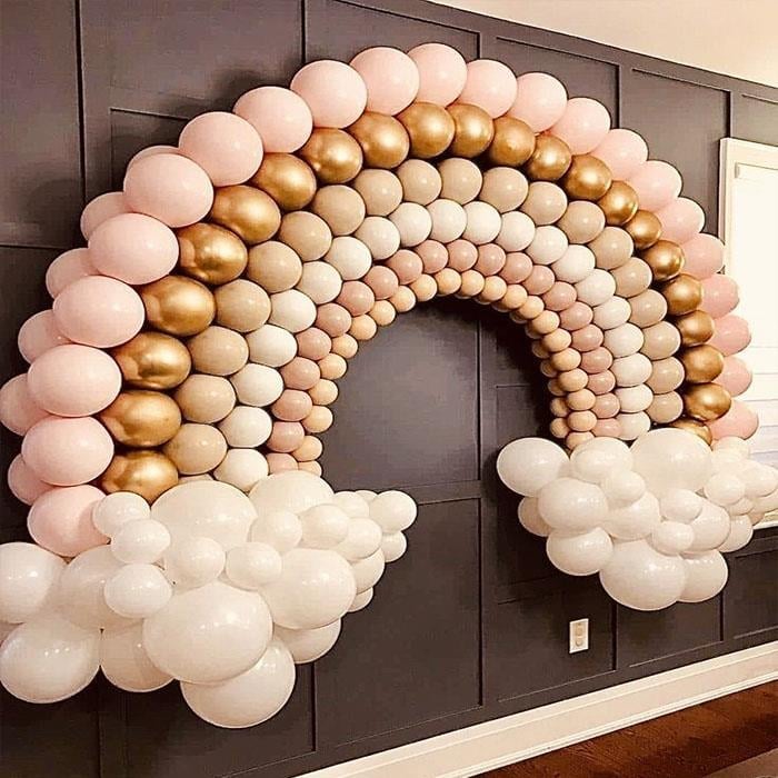 Soft Renkler Gökkuşağı Zincir Balon