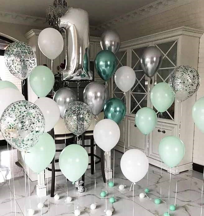 Uçan Balon Demeti 1 Yas Mint Silver