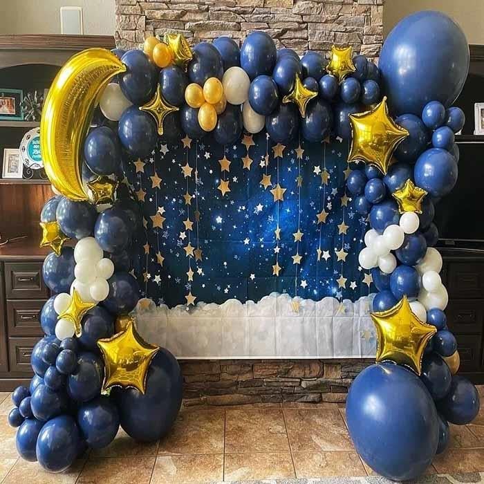 Yıldızlı Hilal Temalı Ramazan Bayramı Balon Süsleme Konsepti