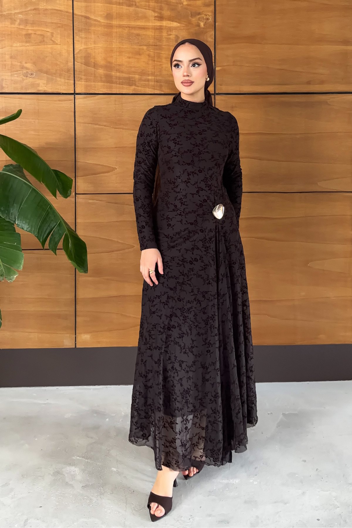 Mahra Elbise - Kahverengi