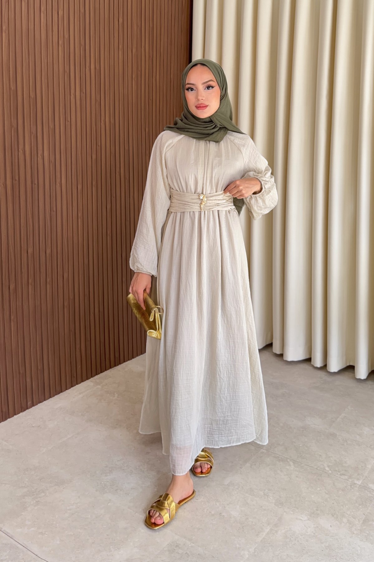 Varda Elbise - Taş Rengi