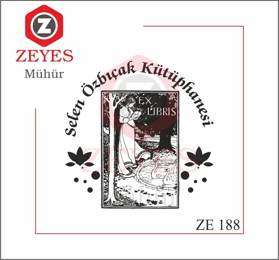  Kitap Okuyan Kiz - ExLibris - Kitap Mührü ZE 188