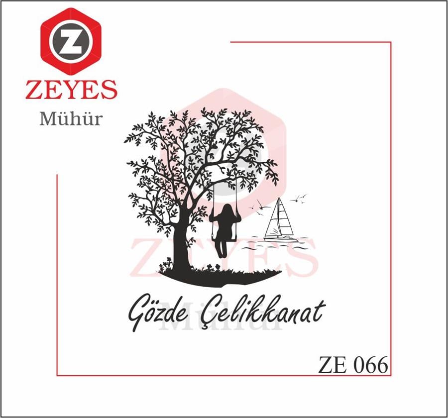 Agaçta Sallanan Kiz Tekne Kitap Mührü  ZE 066