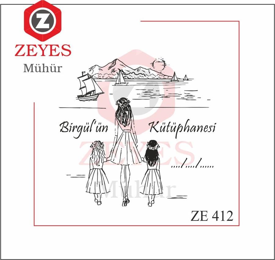 Anne ve Kizlari ile Kitap Mührü   ZE 412