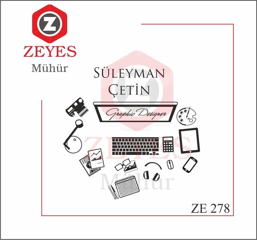 BilgisayarGrafik Tasarim  Ögretmeni Mührü  ZE 278