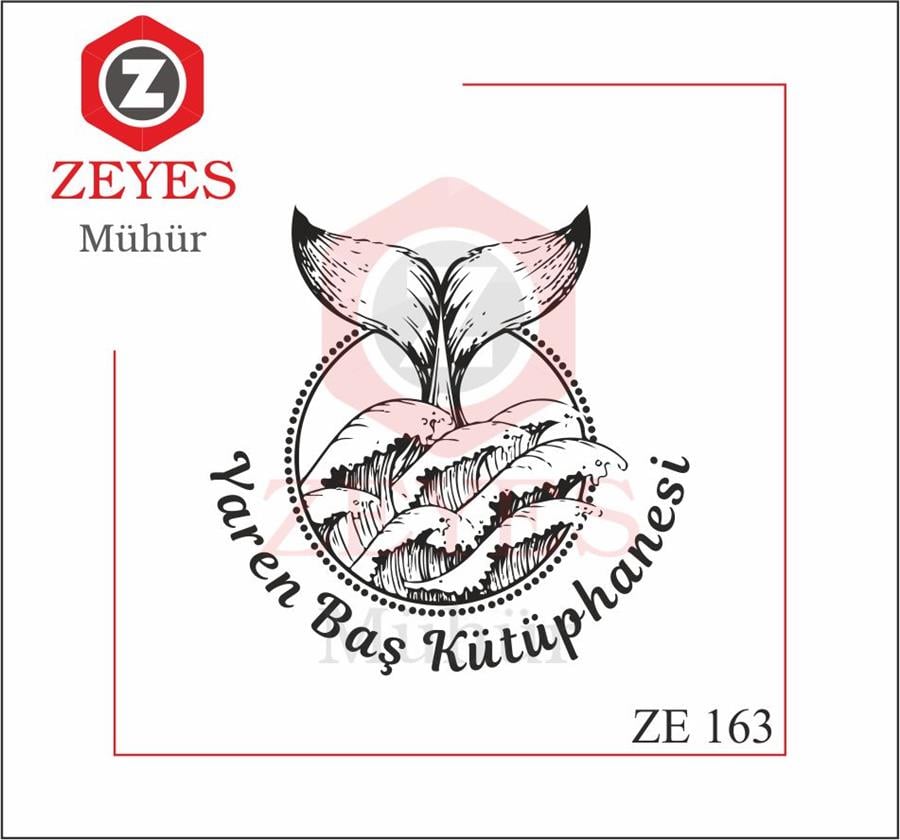Deniz Dalga Balik Kitap Mührü ZE 163