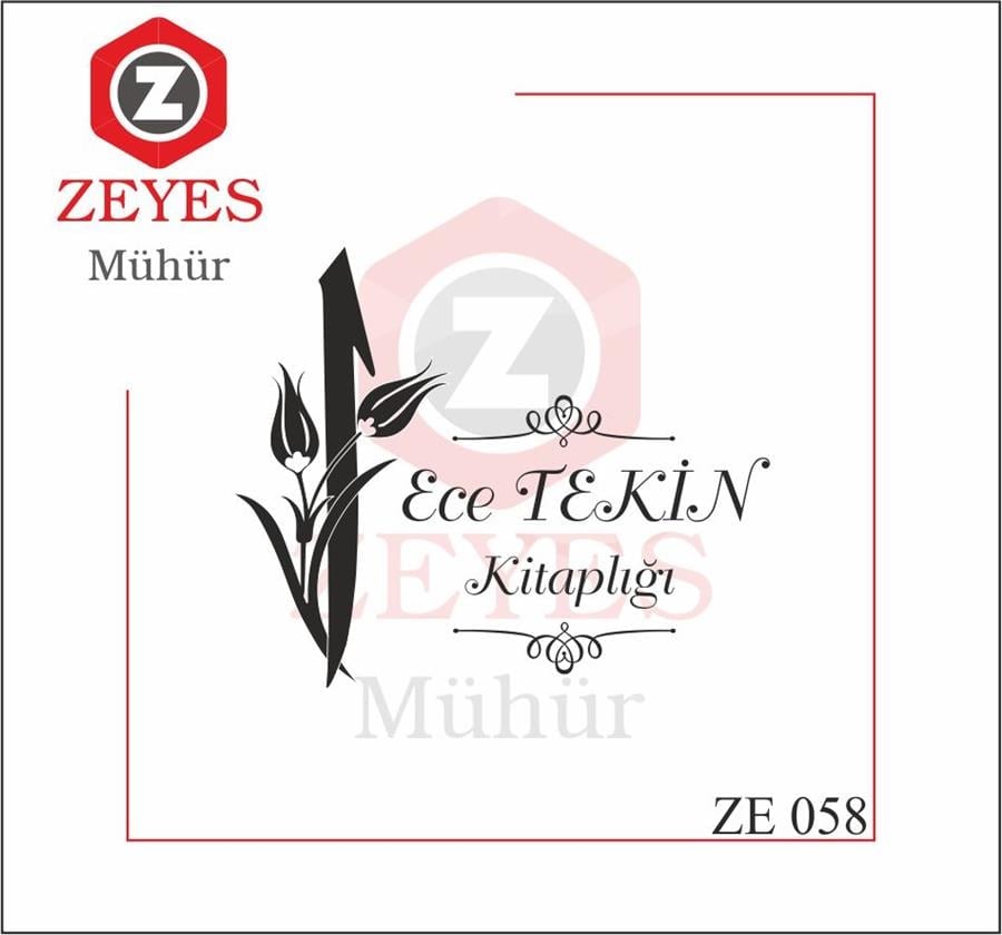 Elifi Sarmayalan Laleler Kitap Mührü  ZE 058