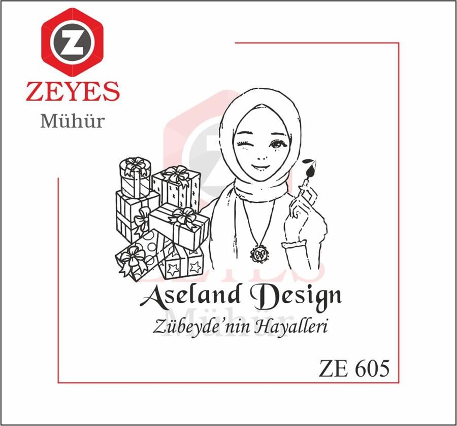 Hediye Paketleri ve Tesettürlü Kiz  Kitap Mührü   ZE 605