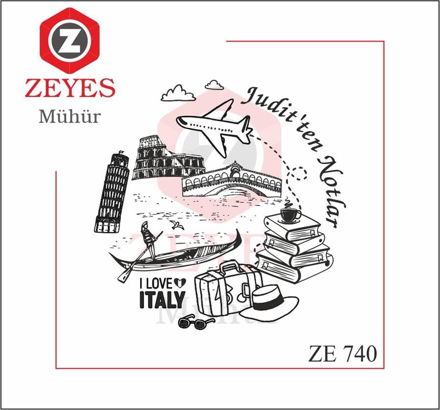 Italya Seyahat Sever  Kitap Mührü   ZE 739