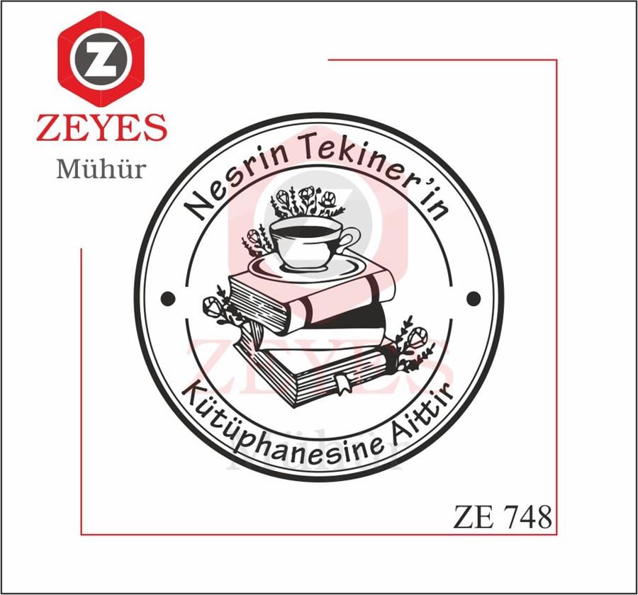 Kahve ve Kitaplar Mührü   ZE 748