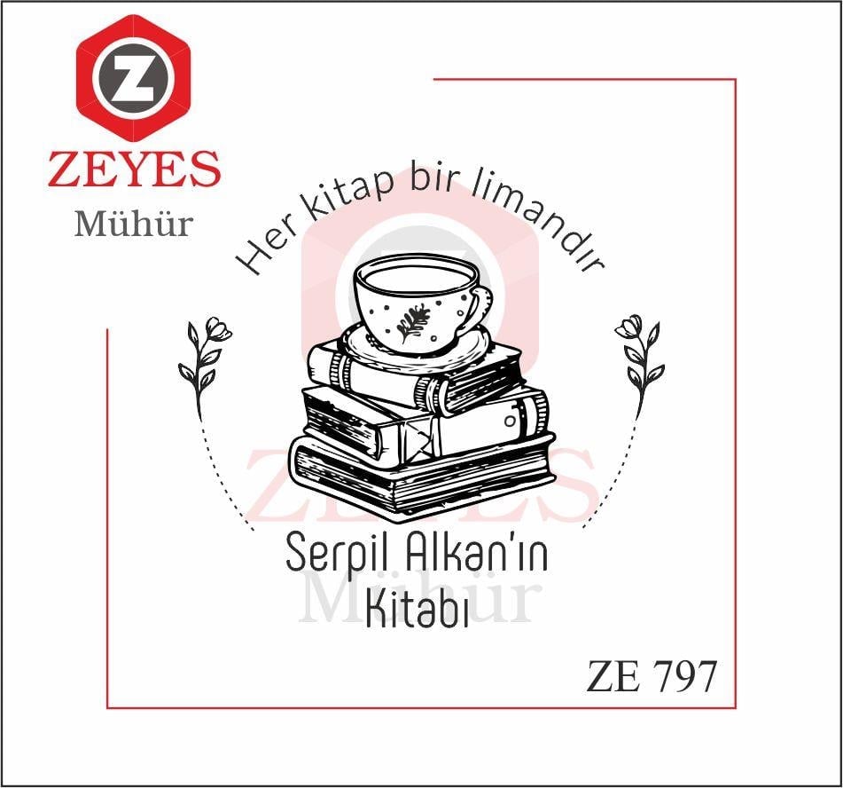 Kahve ve Kitaplar Mührü   ZE 797