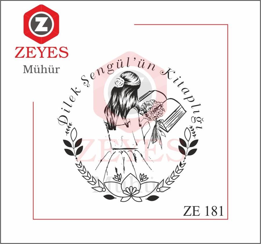 Kitap Okuyan  Kadin Kitap Mührü ZE 181