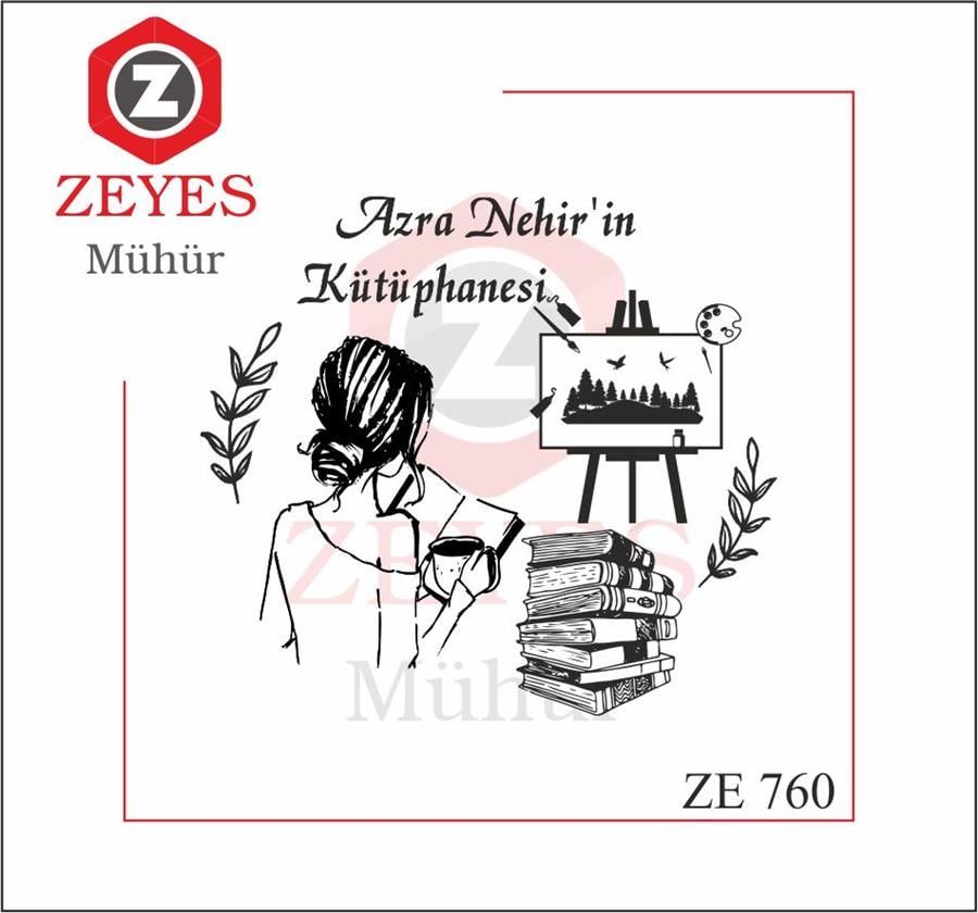 Kitap Okuyan Kiz  Mührü ZE 760