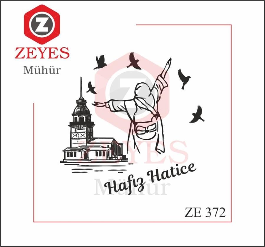 Kiz Kulesi ve Tesettürlü Kadin  Kitap Mührü  ZE 372