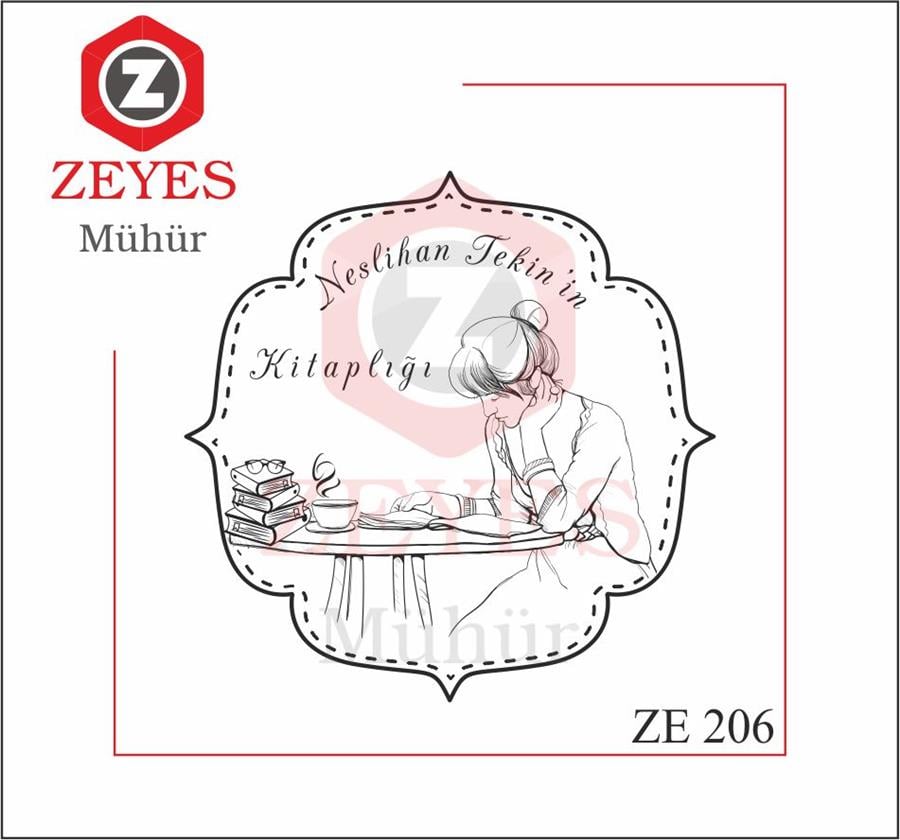 Masada Kitap Okuyan Kiz Kitap Mührü  ZE 206