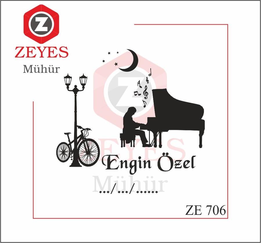 Müzik Ögretmeni ve Bisikleti Kitap Mührü   ZE 706