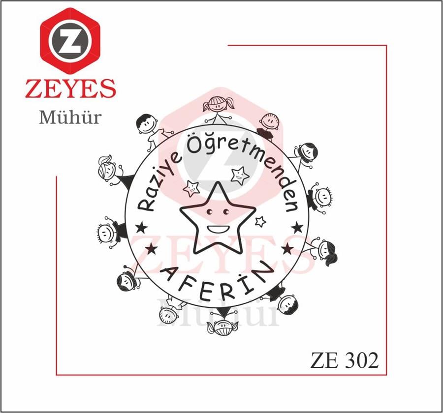 Neseli Çocuklar Ögretmen  Kitap Mührü  ZE 302