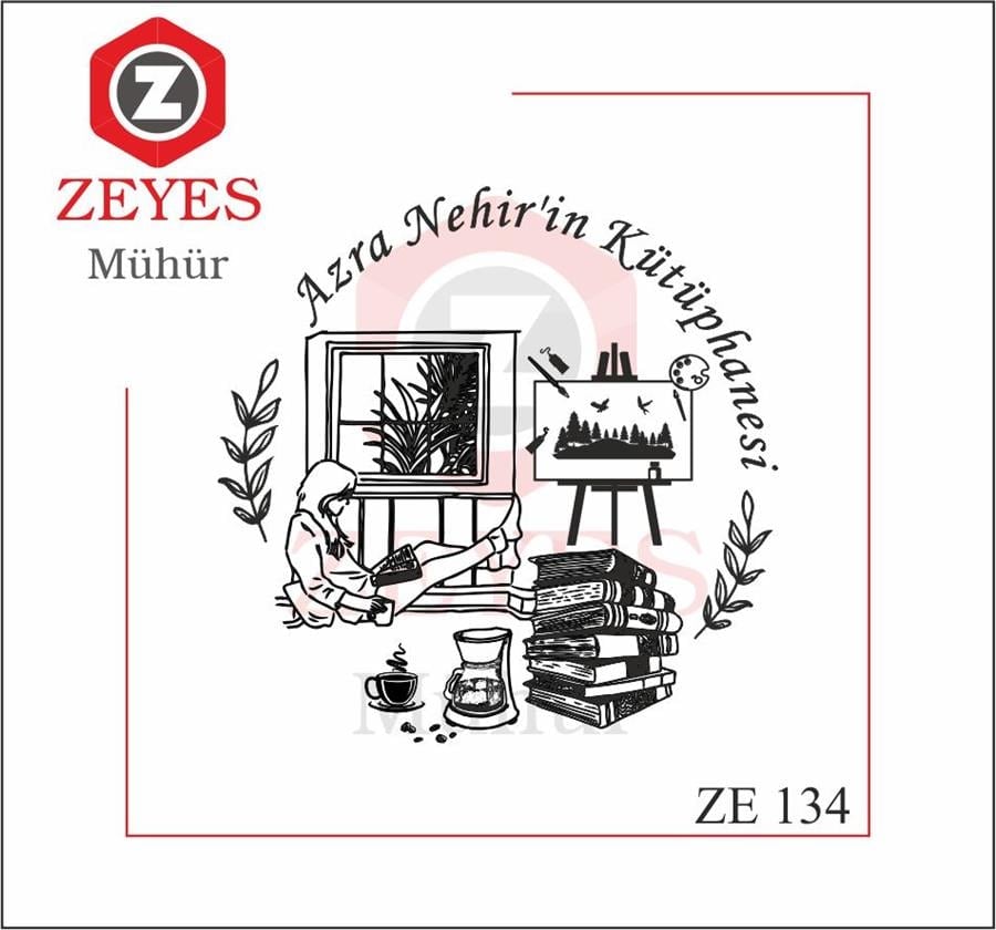 Odasinda Kitap Okuyan Kiz  Mührü ZE 134