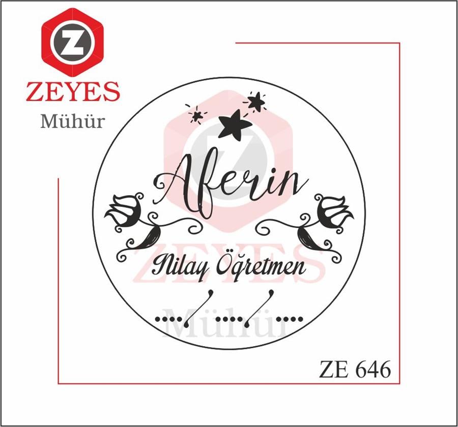 Ögretmen Aferin Mührü ZE 646