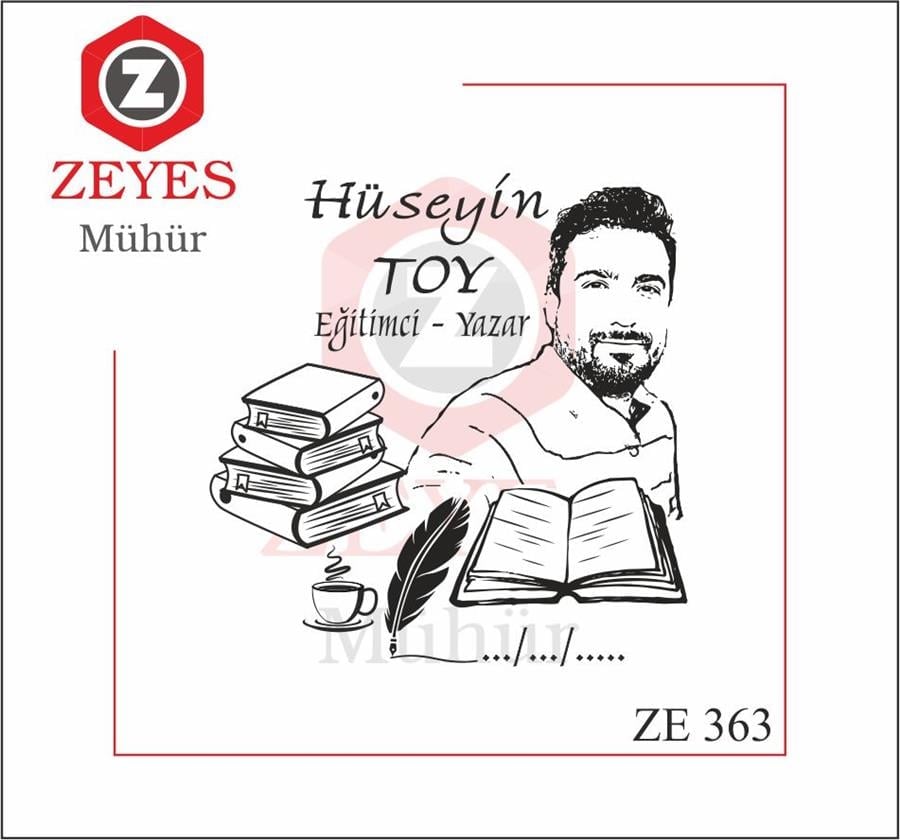Portre Mühür - Kus Tüyü ve Kitaplar    ZE363